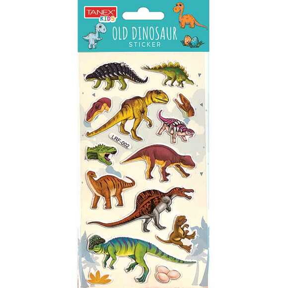 Tanex Old Dinosaur Sticker - 1 Puffy Etiket TNX-5070