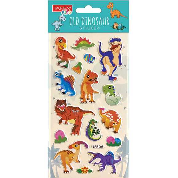 Tanex Old Dinosaur Sticker - 3 Puffy Etiket TNX-5072