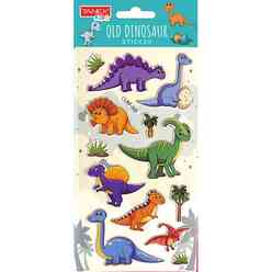 Tanex Old Dinosaur Sticker - 4 Puffy Etiket TNX-5073 - Thumbnail