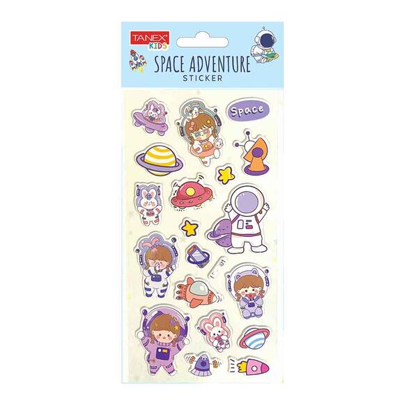 Tanex Space Adventure Stıcker-4 Puffy Etiket TNX-5085