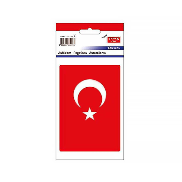 Tanex Türk Bayrağı Etiketi 2 Adet STC266