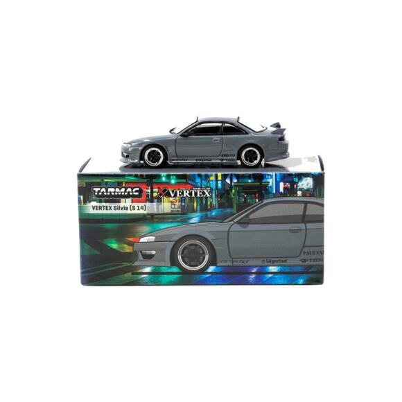 Tarmac Works 1:64 VERTEX Silvia (S 14) Grey T64G-018-GY