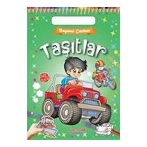 Taşıtlar - Boyama Çantam - Renkli Çıkartmalı