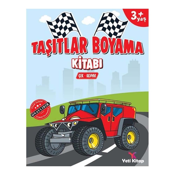 Taşıtlar Boyama Kitabı 3 Yaş Çek Kopar