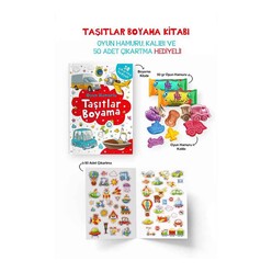 Taşıtlar Boyama Kitabı - Oyun Hamurlu / 3 Yaş + - Thumbnail