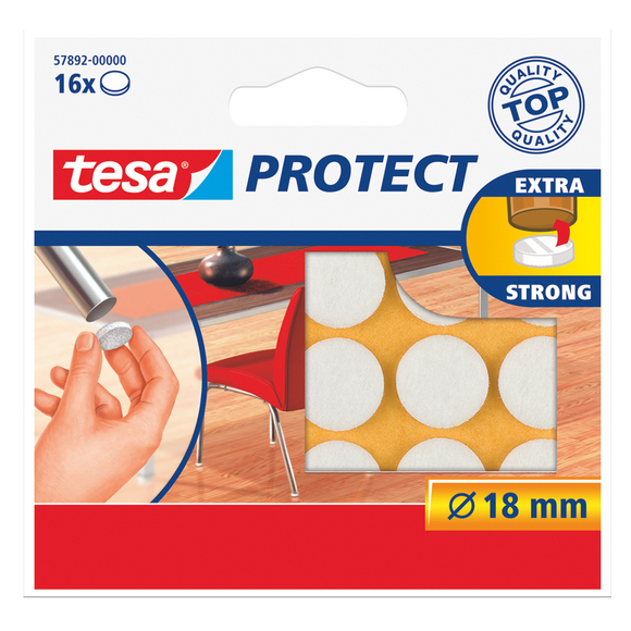 Tesa Protect Zemin Koruyucu Halka Keçeler 18 mm Beyaz 57892