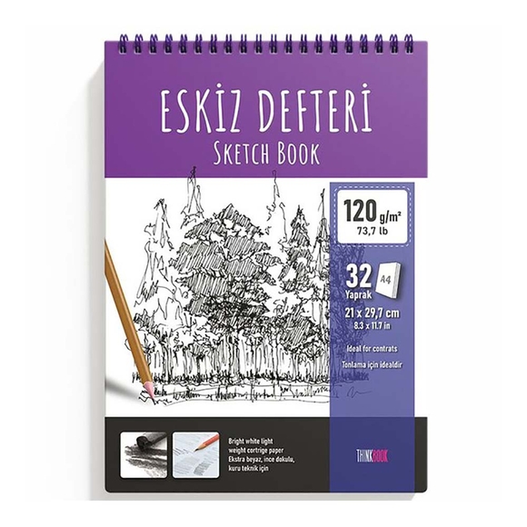 Thinkbook Eskiz Serisi A4 32 Sayfa Eskiz Defteri