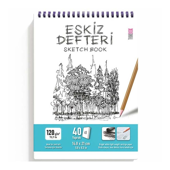 Thinkbook Eskiz Serisi A5 40 Sayfa Eskiz Defteri