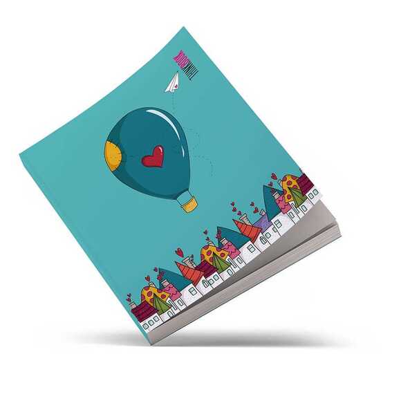 Thinkbook Kalpler Balon Kalp Yumuşak Kapak 12,5 Cm Çizgisiz 96 Sayfa