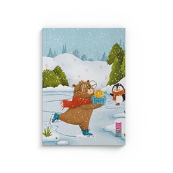 Thinkbook - Thinkbook Kış Serisi Penguen 10,5x14 96 Sayfa Çizgisiz Defter