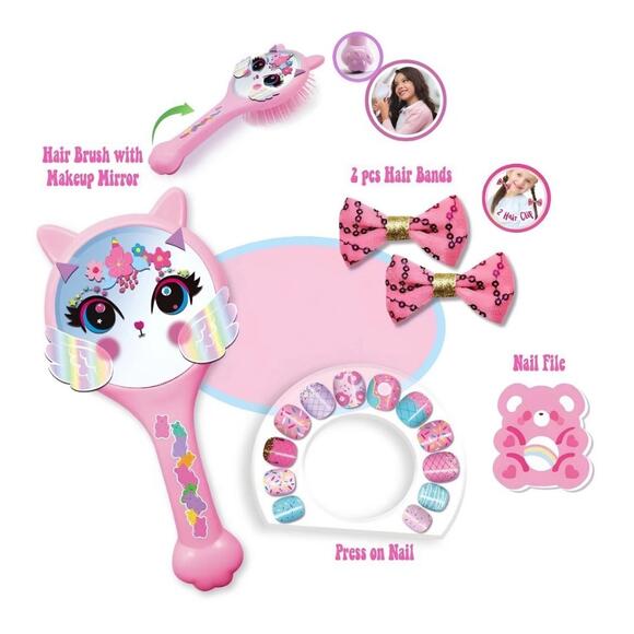 Tokidas Cute Cat-Shaped Hairbrush Set T262