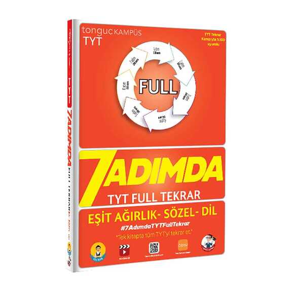 Tonguç 7 Adımda TYT Full Tekrar Soru Bankası-Eşit Ağırlık-Sözel-Dil