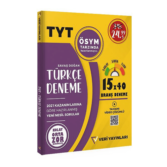 Tonguç TYT 15’li Türkçe Deneme Veri Yayınları