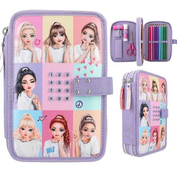 Top Model 2 Katlı Dolu Kalem Kutu Şifreli Selfie