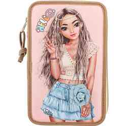 Top Model - Top Model 3 Katlı Dolu Kalem Kutu Hippi