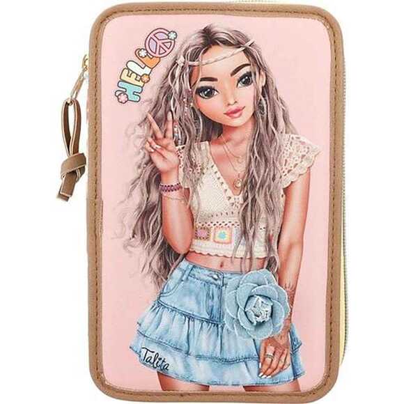 Top Model 3 Katlı Dolu Kalem Kutu Hippi