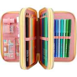 Top Model 3 Katlı Dolu Kalem Kutu Hippi - Thumbnail