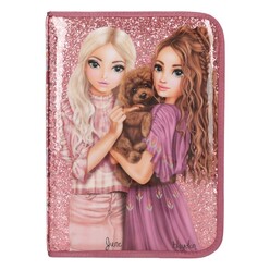 Top Model - Top Model 3 Katlı Dolu Kalem Kutusu Büyük Çiçek Desen 413056