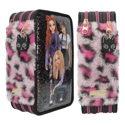 Top Model 3 Katlı Dolu Kalem Kutusu Rebel Kitty - Thalia 413017 - Thumbnail