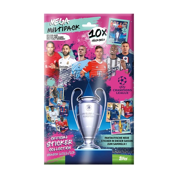 Topps UEFA Şampiyonlar Ligi 22-23 Sezonu Stickerları - Mega Multi Paket