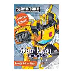 Transformers - Süper Kolay Boyama Kitabı - Çıkartma Hediyeli! Örneğe Bak ve Boya! - Thumbnail