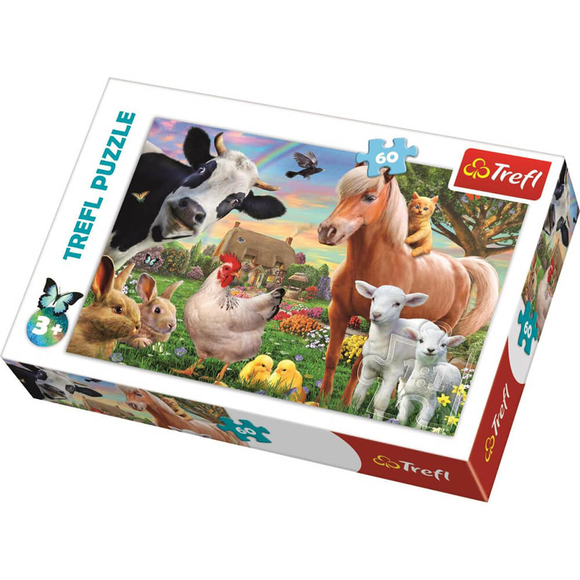 Trefl A Cheerful Farm 60 Parça Puzzle 17320