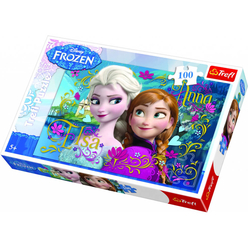 Trefl Puzzle Frozen Elsa And Anna 100 Parça - Thumbnail