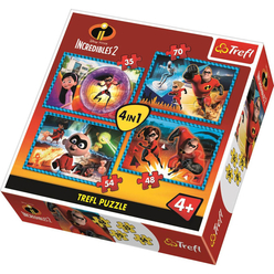 Trefl Disney Incredible Family 4’lü Puzzle Seti 34306 - Thumbnail