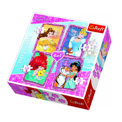 Trefl Disney Prensesler 4’lü Puzzle Seti 34256 - Thumbnail
