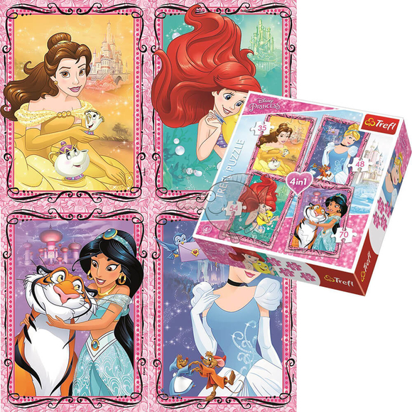 Trefl Disney Prensesler 4’lü Puzzle Seti 34256
