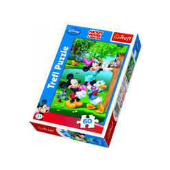 Trefl - Trefl Mickey Minnie ve Donald Piknikte 60 Parça Puzzle 17198