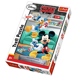 Trefl Mickey Mouse ve Donald Duck 100 Parça Puzzle 16291 - Thumbnail