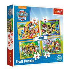 Trefl - Trefl Puzzle Always On Time Paw Patrol 4’lü 35+48+54+70 Parça