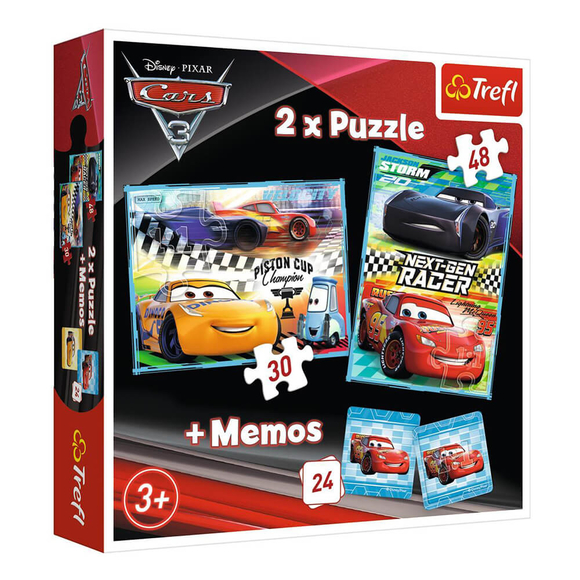 Trefl Puzzle Cars Next-Gen 2’li 30+48 Parça ve 1 Hazfıza Oyunu 90706