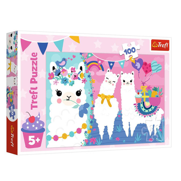 Trefl Puzzle Hapy Ilamas, Trefl 100 Parça 16363