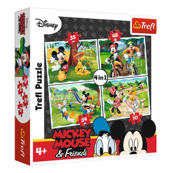 Trefl Puzzle Mickey Mouse & Friends 4’lü 35+48+54+70 Parça 34261 - Thumbnail