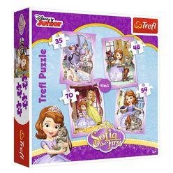 Trefl Puzzle Sofia The First 4’lü 35+48+54+70 Parça 34247 - Thumbnail
