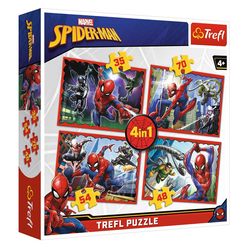 Trefl Puzzle Spiderman Web 4’lü 35+48+54+70 Parça 34293 - Thumbnail