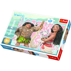 Trefl - Trefl Vaiana ve Arkadaşları 100 Parça Puzzle 16298