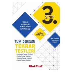 Tudem 3. Sınıf Bloktest Tüm Dersler Tekrar Testleri - Thumbnail