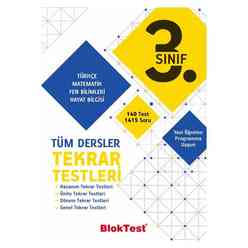 Tudem 3. Sınıf Bloktest Tüm Dersler Tekrar Testleri - Thumbnail