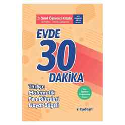 Tudem - Tudem 3. Sınıf Evde 30 Dakika Öğrenci Kitabı