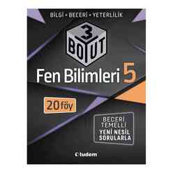 Tudem 5. Sınıf Fen Bilimleri 20 Föy 3 Boyut Serisi - Thumbnail