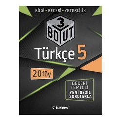 Tudem 5. Sınıf Türkçe 20 Föy 3 Boyut Serisi - Thumbnail