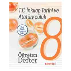 Tudem - Tudem 8. Sınıf Bloktest T. C İnkılap Tar. Öğreten Defter