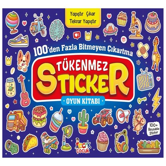Tükenmez Sticker Oyun Kitabı - 100’den Fazla Bitmeyen Çıkartma