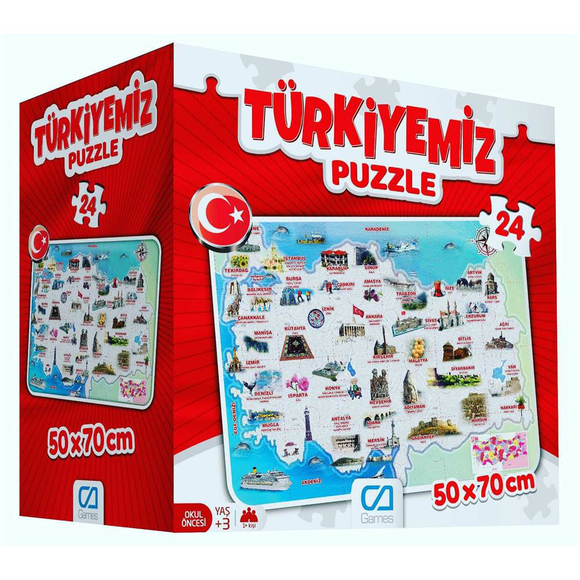 Türkiyemiz Yer 24 Parça Puzzle 5079