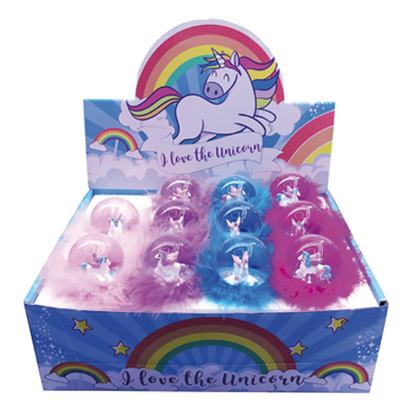 Tüylü Unicorn Kar Küresi Küçük Boy 4266