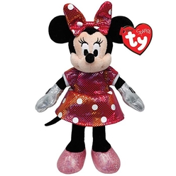 Ty Pelush - Ty Minnie Parlak Gökkuşağı Elbiseli Mouse Sesli Peluş 150079TY41080