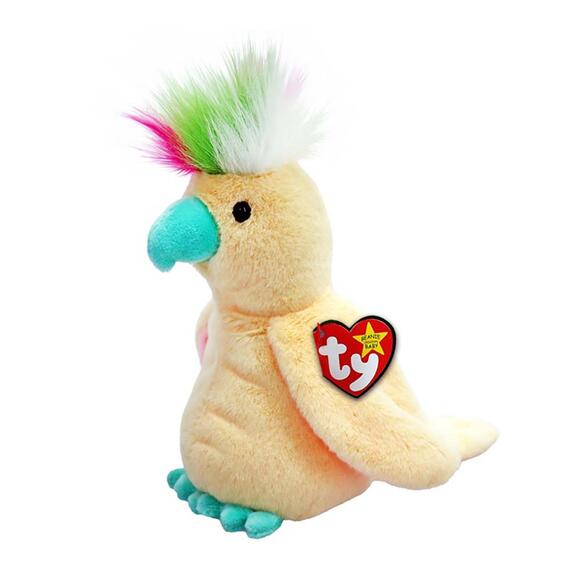 TY Pelush 20 Cm Pompom - Krem Papağan TY41346